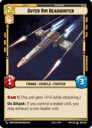 Outer Rim Headhunter (208/252) - Spark of Rebellion Foil