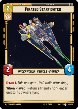Pirated Starfighter (209/252) - Spark of Rebellion Foil