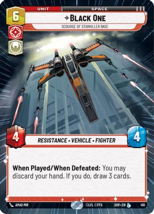 Black One - Scourge of Starkiller Base (Hyperspace) (410) - Spark of Rebellion Foil