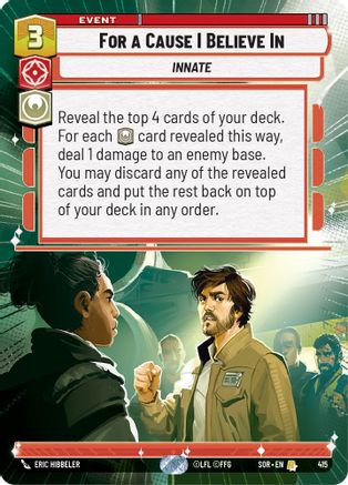 For A Cause I Believe In (Hyperspace) (415) - Spark of Rebellion Foil