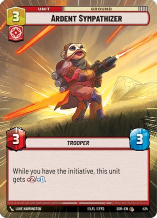 Ardent Sympathizer (Hyperspace) (424) - Spark of Rebellion Foil