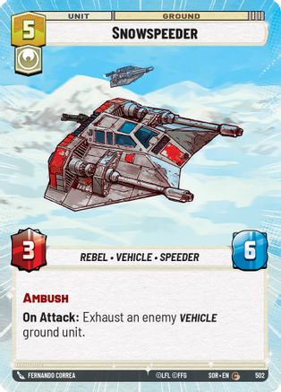 Snowspeeder (Hyperspace) (502) - Spark of Rebellion Foil