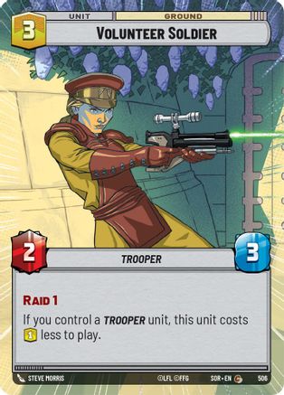 Volunteer Soldier (Hyperspace) (506) - Spark of Rebellion Foil