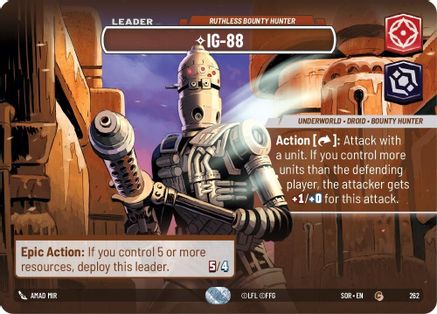 IG-88 - Ruthless Bounty Hunter (Showcase) (262) - Spark of Rebellion Foil