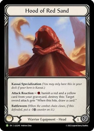 Hood of Red Sand - LGS249 (LGS249) - Flesh and Blood: Promo Cards Cold Foil