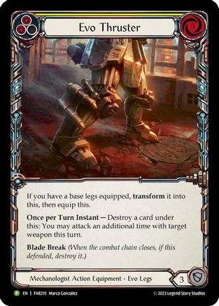 Evo Thruster - FAB210 (FAB210) - Flesh and Blood: Promo Cards Rainbow Foil