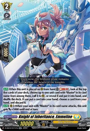 Knight of Inheritance, Emmeline (D-SS12/071EN) - D-SS12: Triple Drive Booster