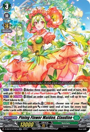 Pining Flower Maiden, Claudine (D-SS12/079EN) - D-SS12: Triple Drive Booster