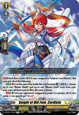 Knight of Old Fate, Cordiela (D-SS12/110EN) - D-SS12: Triple Drive Booster