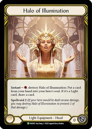Halo of Illumination (Golden) - FAB103 (FAB103) - Flesh and Blood: Promo Cards Cold Foil
