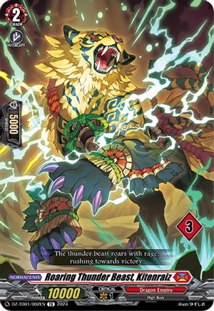 Roaring Thunder Beast, Kitenraiz (3) (DZ-TD01/002EN) - DZ-TD01: Start Up Trial Deck "Dragon Empire"