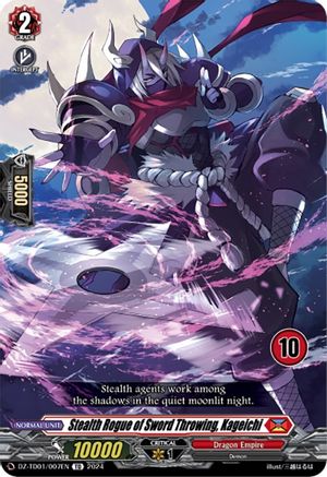 Stealth Rogue of Sword Throwing, Kageichi (10) (DZ-TD01/007EN) - DZ-TD01: Start Up Trial Deck "Dragon Empire"