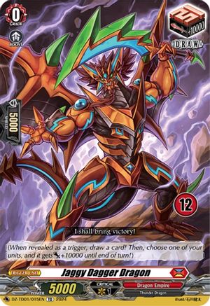 Jaggy Dagger Dragon (12) (DZ-TD01/015EN) - DZ-TD01: Start Up Trial Deck "Dragon Empire"