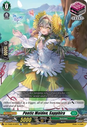 Poetic Maiden, Sapphira (DZ-TD05/016EN) - DZ-TD05: Start Up Trial Deck "Stoicheia"