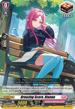 Breezing Score, Rianne (DZ-TD06/015EN) - DZ-TD06: Start Up Trial Deck "Lyrical Monasterio"