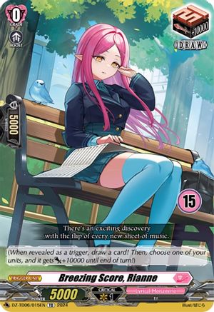 Breezing Score, Rianne (15) (DZ-TD06/015EN) - DZ-TD06: Start Up Trial Deck "Lyrical Monasterio"