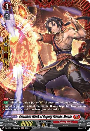 Guardian Monk of Raging Flames, Monju (FR) (DZ-BT01/FR08EN) - DZ-BT01: Fated Clash