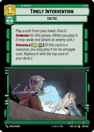 Timely Intervention (129/262) - Shadows of the Galaxy Foil
