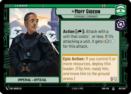Moff Gideon - Formidable Commander (007/262) - Shadows of the Galaxy