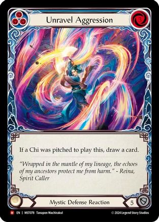 Unravel Aggression (MST078) - Part the Mistveil Rainbow Foil