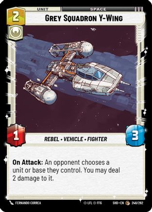 Grey Squadron Y-Wing (246/262) - Shadows of the Galaxy Foil