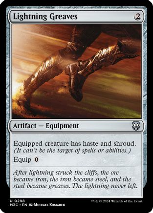 Lightning Greaves (Ripple Foil) (M3C-298) - Modern Horizons 3 Commander Foil