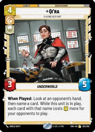 Qi'ra - Playing Her Part (202/262) - Shadows of the Galaxy Foil