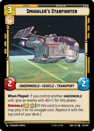 Smuggler's Starfighter (215/262) - Shadows of the Galaxy