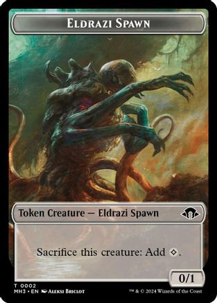 Eldrazi Spawn // Moonfolk Double-Sided Token (MH3-2 // 12) - Modern Horizons 3 Foil