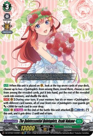 The Quintessential Quintuplets, Itsuki Nakano (EXRRR) (DZ-BT02/EX09EN) - DZ-BT02: Illusionless Strife