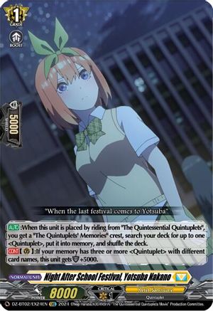 Night After School Festival, Yotsuba Nakano (EXC) (DZ-BT02/EX24EN) - DZ-BT02: Illusionless Strife