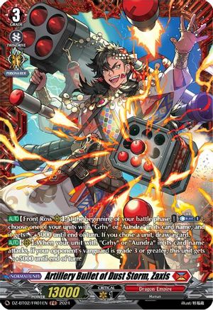 Artillery Bullet of Dust Storm, Zaxis (FR) (DZ-BT02/FR01EN) - DZ-BT02: Illusionless Strife