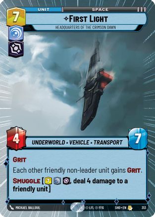 First Light - Headquarters of the Crimson Dawn (Hyperspace) (313) - Shadows of the Galaxy Foil