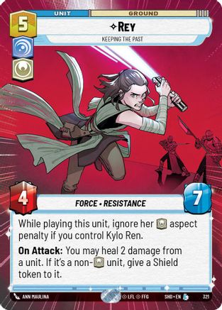 Rey - Keeping the Past (Hyperspace) (321) - Shadows of the Galaxy Foil