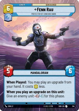 Fenn Rau - Protector of Concord Dawn (Hyperspace) (341) - Shadows of the Galaxy Foil