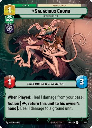 Salacious Crumb - Obnoxious Pet (Hyperspace) (353) - Shadows of the Galaxy Foil