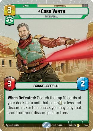 Cobb Vanth - The Marshal (Hyperspace) (384) - Shadows of the Galaxy Foil