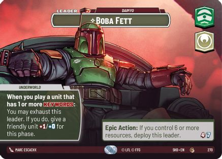 Boba Fett - Daimyo (Showcase) (270) - Shadows of the Galaxy Foil