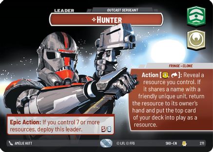 Hunter - Outcast Sergeant (Showcase) (271) - Shadows of the Galaxy Foil