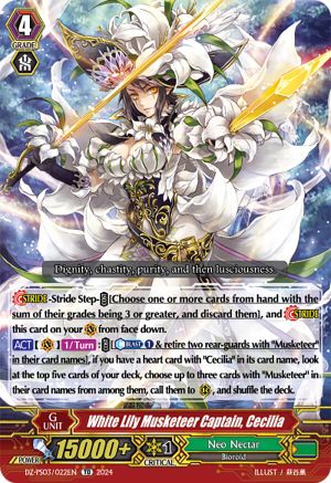 White Lily Musketeer Captain, Cecilia (DZ-PS03/022EN) - DZ-PS03: Premium Deckset “Musketeer”