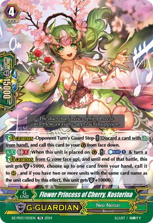 Flower Princess of Cherry, Kosterina (DZ-PS03/025EN) - DZ-PS03: Premium Deckset “Musketeer”