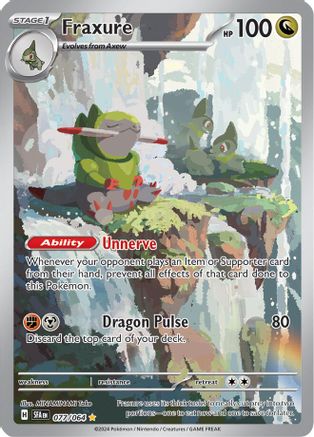 Fraxure 077/064 - Holofoil SV Shrouded Fable - Illustration Rare