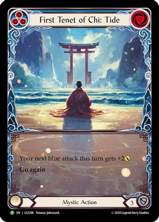 First Tenet of Chi: Tide - LGS296 (LGS296) - Flesh and Blood: Promo Cards Rainbow Foil