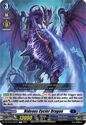 Hideous Cycler Dragon (DZ-BT03/094EN) - DZ-BT03: Dimensional Transcendence