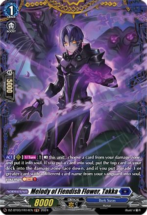 Melody of Fiendish Flower, Takka (FR) (DZ-BT03/FR14EN) - DZ-BT03: Dimensional Transcendence