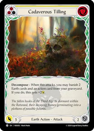 Cadaverous Tilling (Yellow) (ROS053) - Rosetta Rainbow Foil