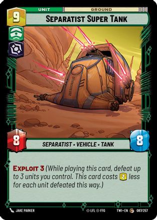Separatist Super Tank (087/257) - Twilight of the Republic
