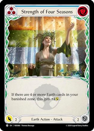 Strength of Four Seasons (Blue) (ROS060) - Rosetta Rainbow Foil