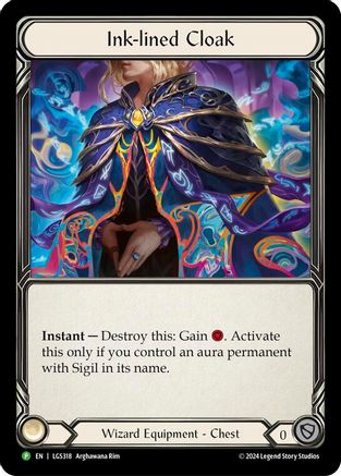 Ink-lined Cloak - LGS318 (LGS318) - Flesh and Blood: Promo Cards Rainbow Foil