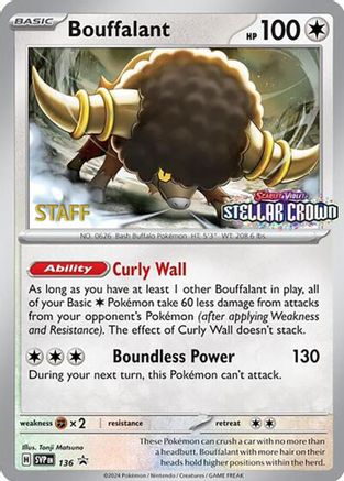 Bouffalant 136 - Holofoil SV Scarlet & Violet Promo Cards - Promo